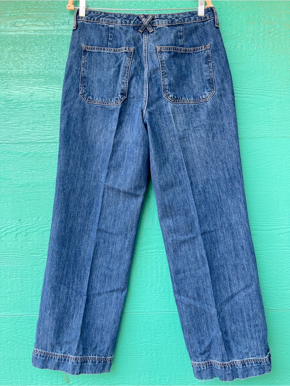 High-Rise Wide Leg Jeans Medium Wash SIZE 10 Universal Thread 100% Cotton - Picture 4 of 11